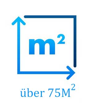 Über 75 Quadratmeter