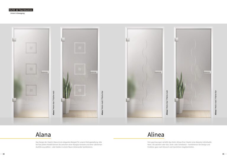 Alana und Alinea jeweils in 2 Ausführungen