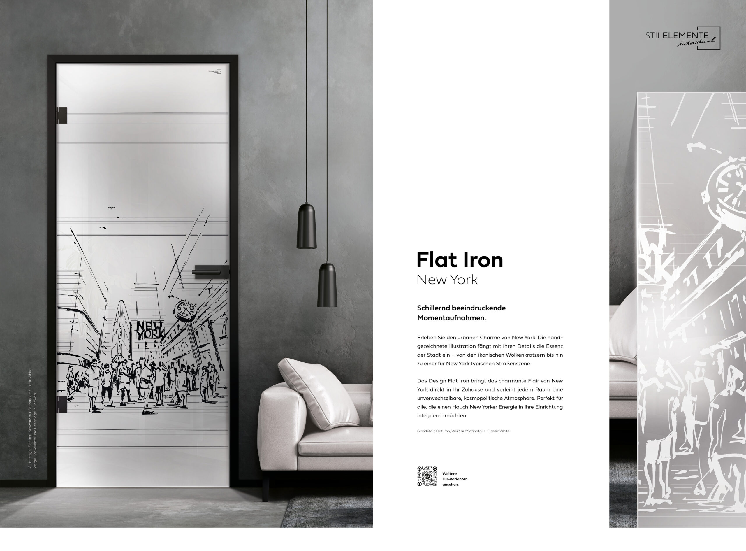 Falt Iron in Schwarz auf SatinatoLH