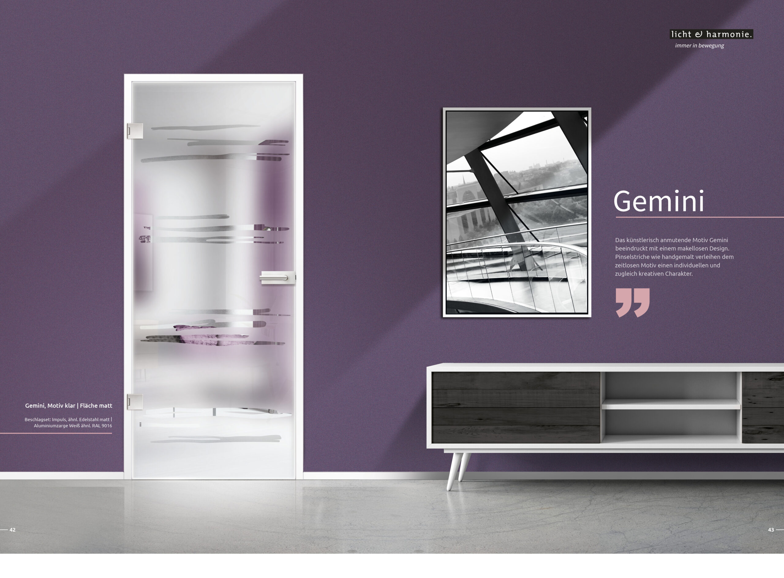 Gemini Motiv klar, Fläche matt