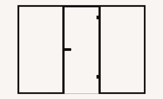 1-flg. mit 2 Seitenteilen