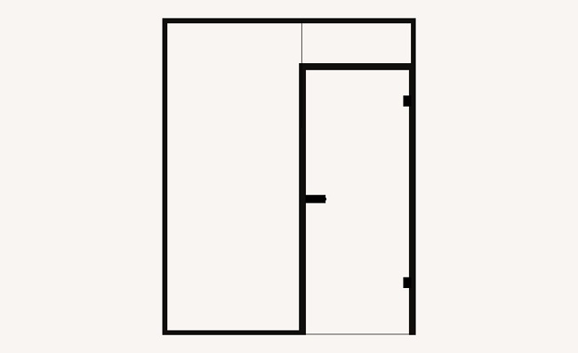 1-flg. mit Seitenteil u. 1 Oberlicht