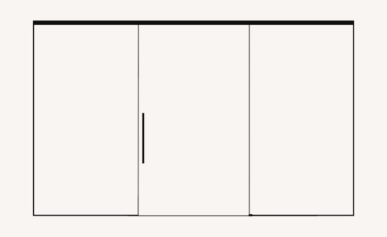 Schiebetür mit 2 Seitenteilen