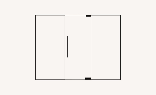 1-flg. mit 2 Seitenteilen