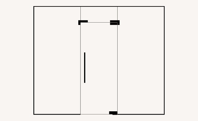 1-flg. mit 2 Seitenteilen u.1 Oberlicht