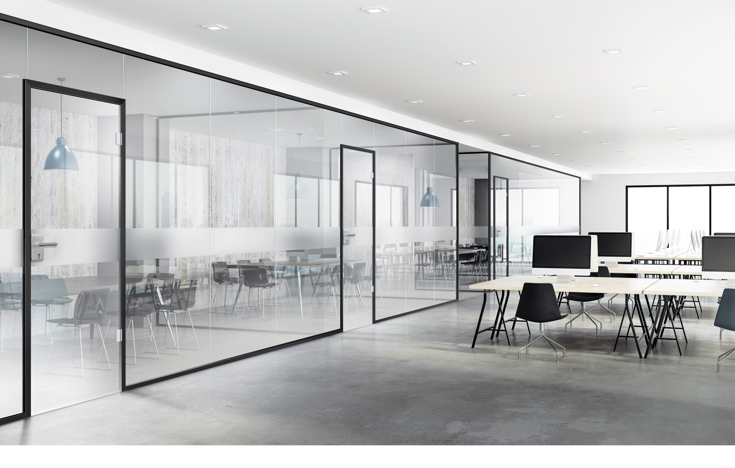 Office Motiv matt, Fläche klar