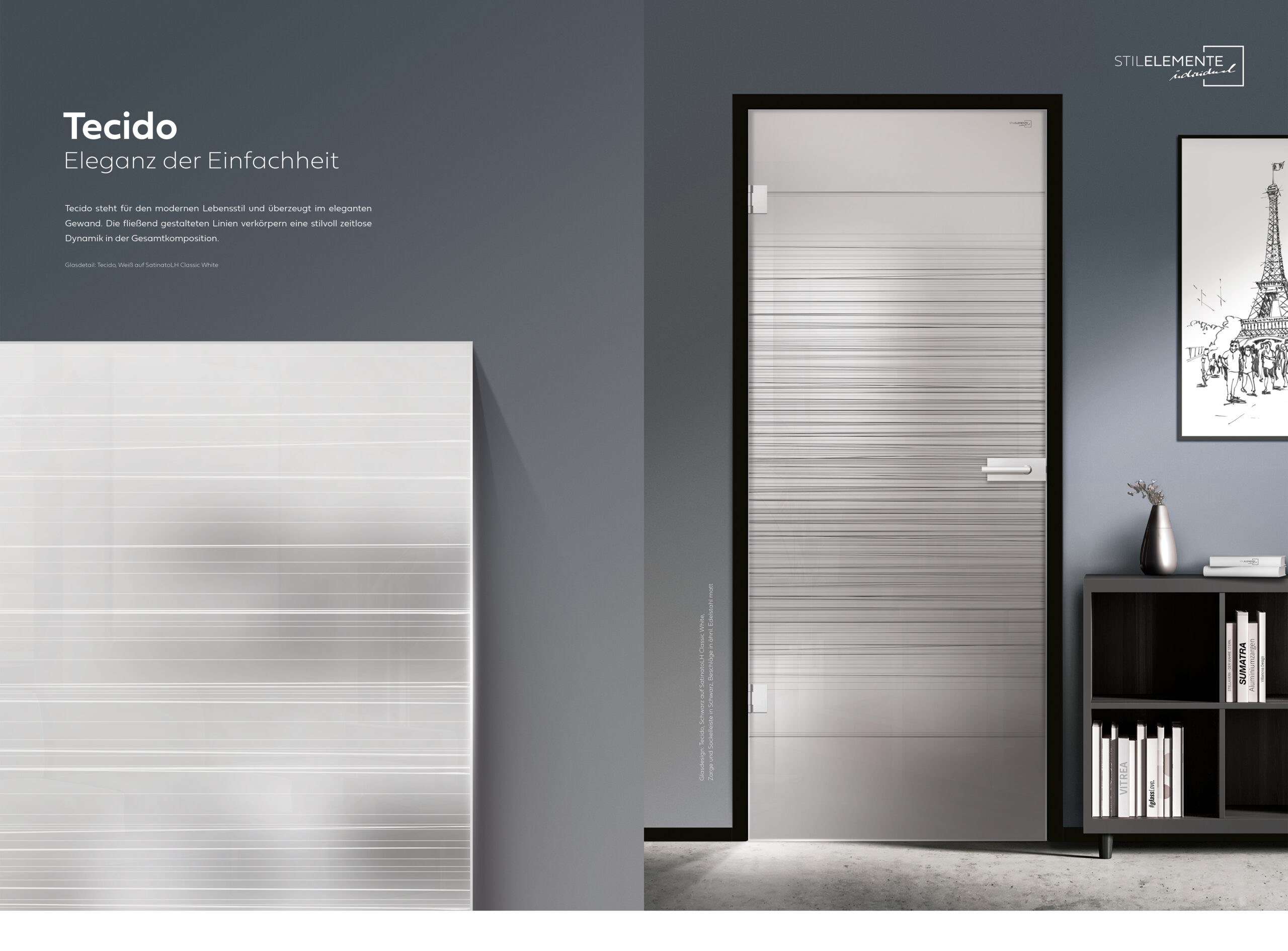 Tendico in Weiß und Schwarz auf SatinatoLH