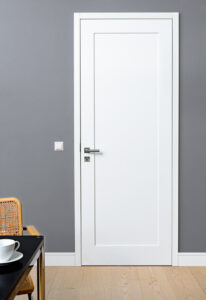 duo.01 mit Zarge duo 55
Bänder verdeckt, Drücker BK.5E, flächenbündig