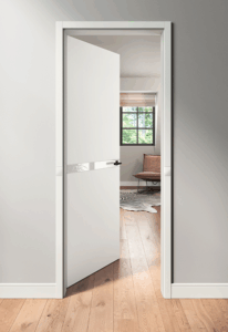 Tür und Zarge G.03S
Farbe F.01 »softmatt« weiß RAL 9016, Drücker BK.5E, flächenbündig