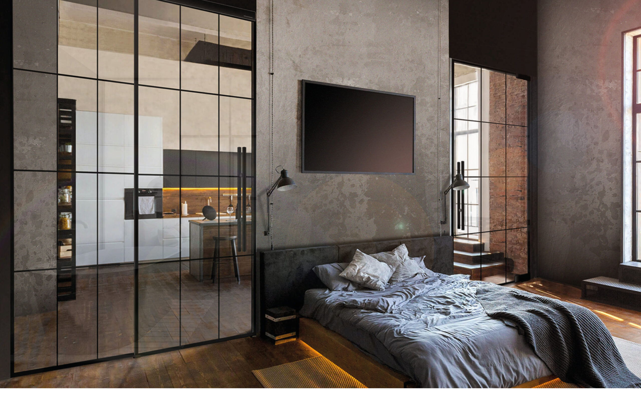 linesPlus Typ 12 in Schwarz auf Klarglas