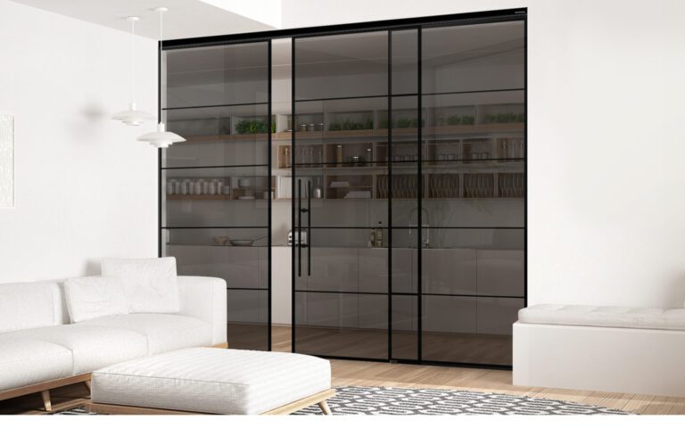 linesPlus Typ 5 in Schwarz auf Float Grau