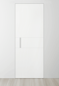 Look 3.1 mit Zarge Z, wandbündig und unsichtbar
Farbe Weiß, RAL 9016