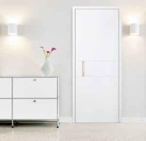 Look 3.1L mit Zarge duo 55
Farbe Weiß, RAL 9016, Griffband Glas satiniert