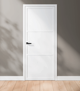 Purist P.03 mit Zarge duo 55
Drücker BK.11E, flächenbündig