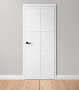 Purist P.06 mit Zarge duo 55
Drücker BK.11E, flächenbündig