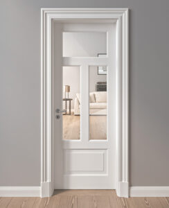 Tür D.07 L3 mit Profil 1, Zarge Z.03
Drücker BK.5