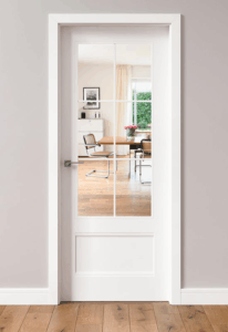 Tür S.03 S mit Zarge S70
Drücker BK.2E, Fußleiste F.2