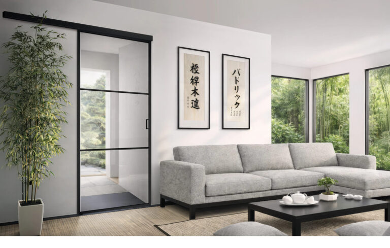 loftPlus_Typ_3_Klarglas_mit_Aluminiumprofil_in_schwarz