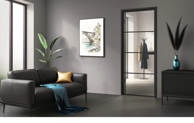 loftPlus_Typ_4_Klarglas_mit_Aluminiumprofil_in_schwarz