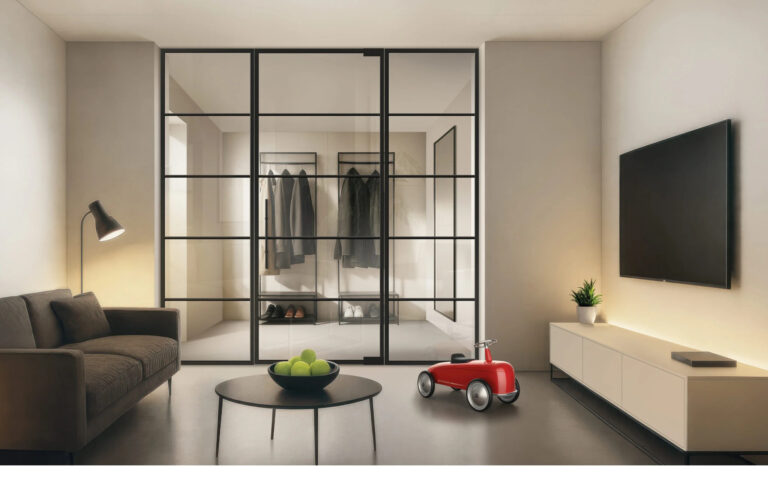 loftPlus_Typ_5_Klarglas_mit_Aluminiumprofil_in_schwarz